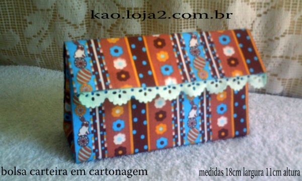 bolsa carteira em cartonagem