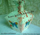vaso solitário c/ borboletas