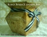 Eco vaso café com laço