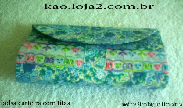 Bolsa carteira com fitas