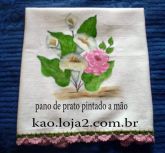 pano de prato pintado a mão